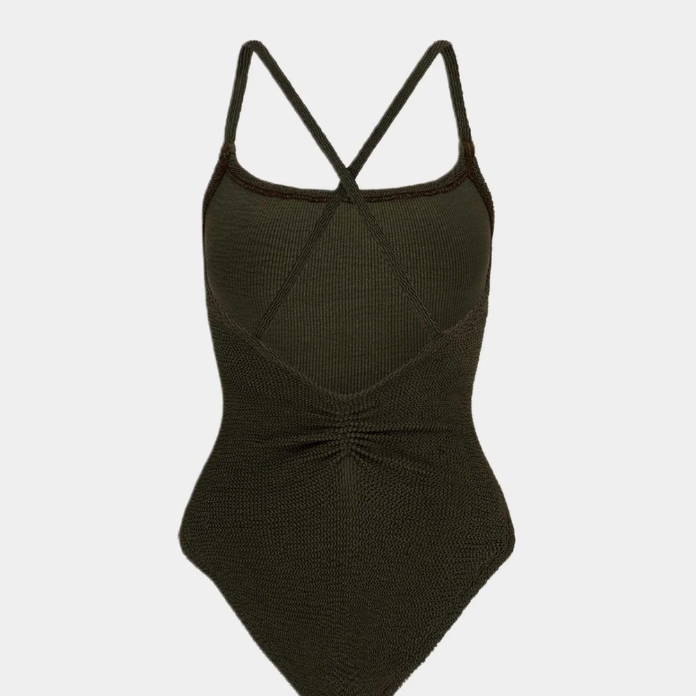Hunza G Bette Swim Metallic Khaki